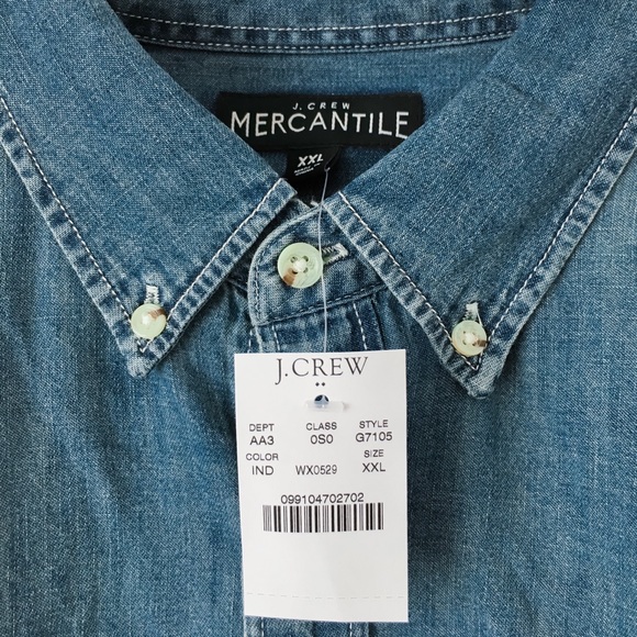 NEW J. Crew Indigo Denim Shirt - Picture 4 of 8